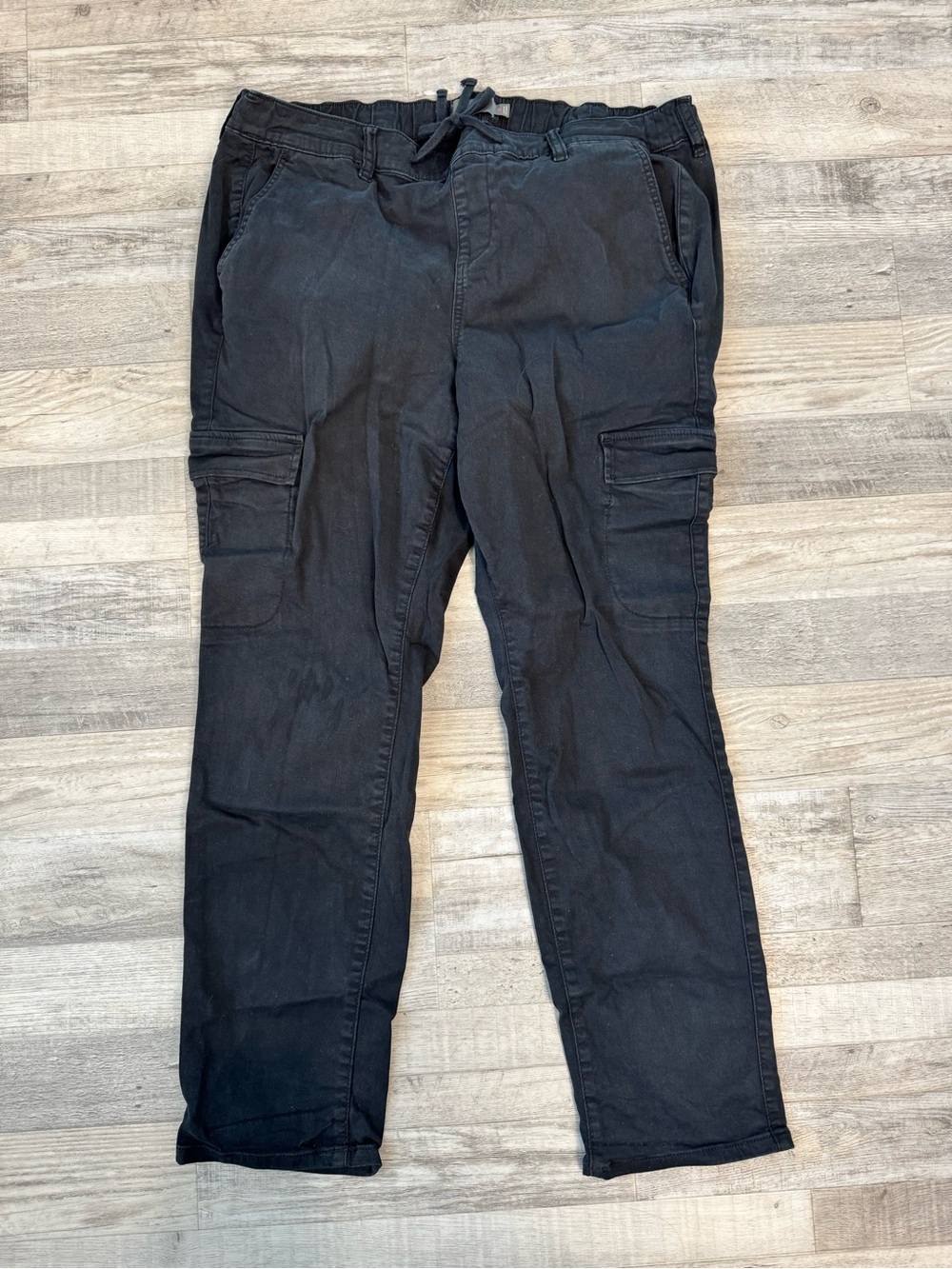 Torrid Black Drawstring Elastic Waist Cargo Jeans Size 2X F37